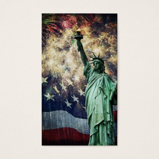 Statue of Liberty and Fireworks (Front)