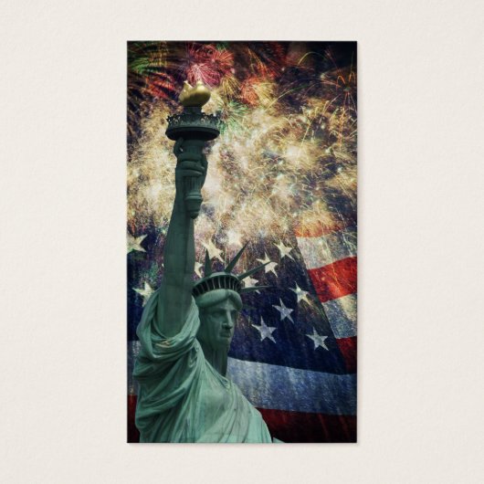 Statue of Liberty and Firworks (Front)