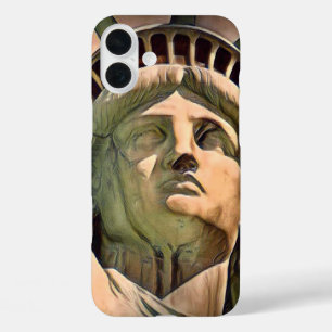 Statue of Liberty Artistic iPhone 16 Plus Case