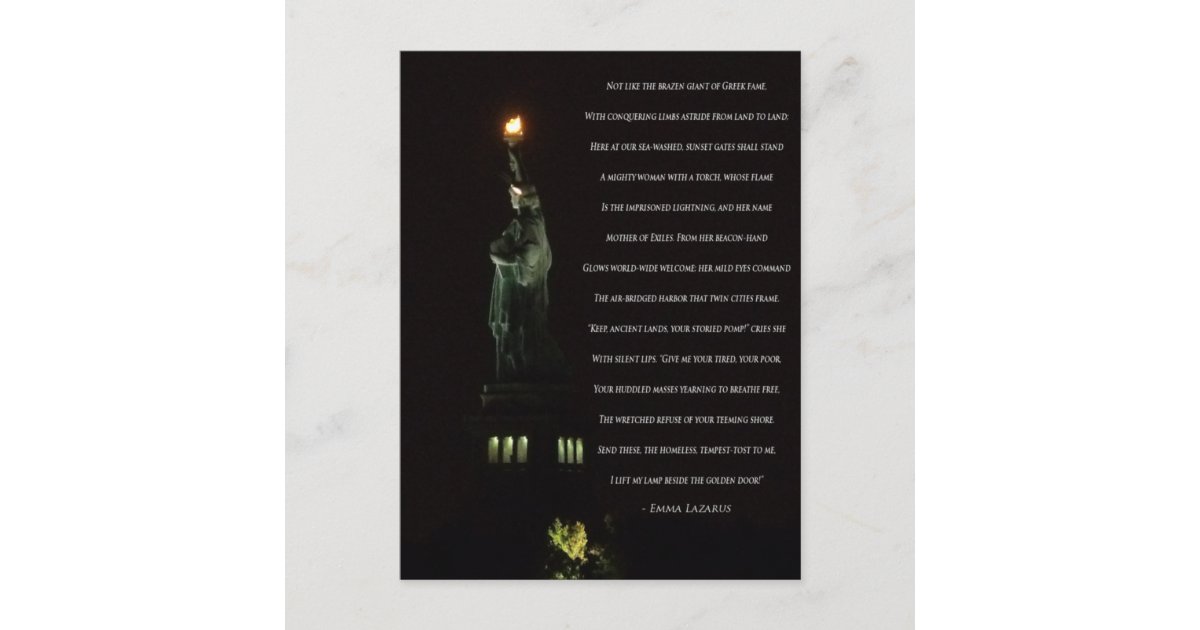 emma lazarus statue of liberty poem meaning