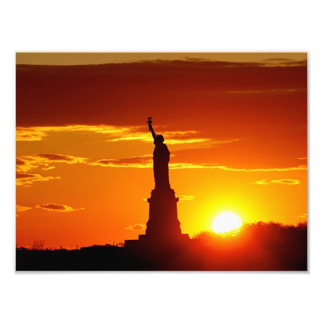 Statue of Liberty at Sunset Photo Print (Front)