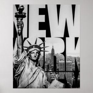 Statue of Liberty B&W Poster