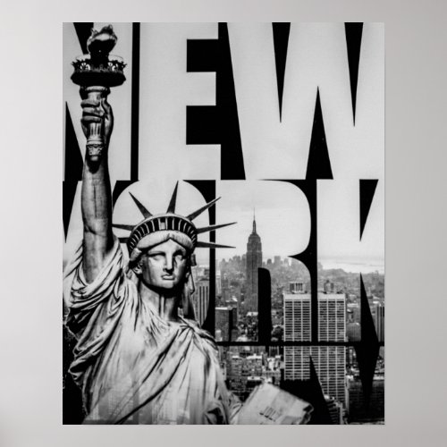 Statue of Liberty BW Poster