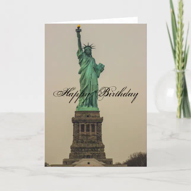 Statue of Liberty Birthday Card | Zazzle