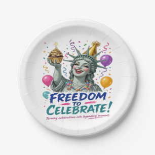 Statue of Liberty Birthday Celebration Paper Plates