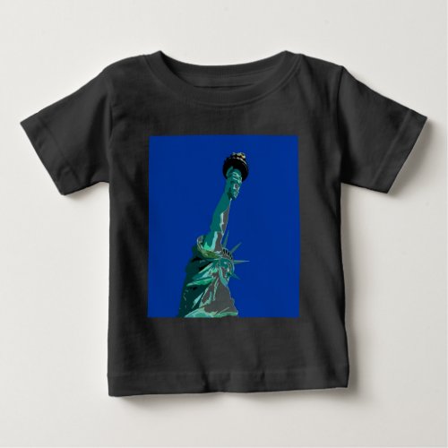 Statue of Liberty  Blue Sky Baby T_Shirt