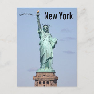 Statue Of Liberty Blue Sky New York U.S.A. Postcard