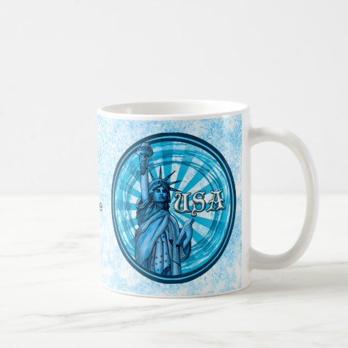 Statue Of Liberty Blue USA Coffee Mug