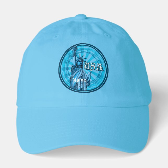 Statue Of Liberty Blue USA Hat (Front)