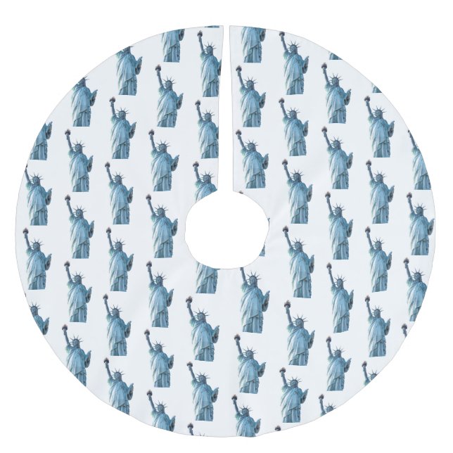 Statue of liberty  brushed polyester tree skirt (Front)