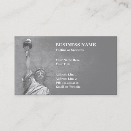 statue of liberty business card templates