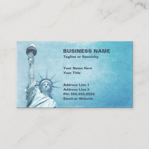 statue of liberty business cards