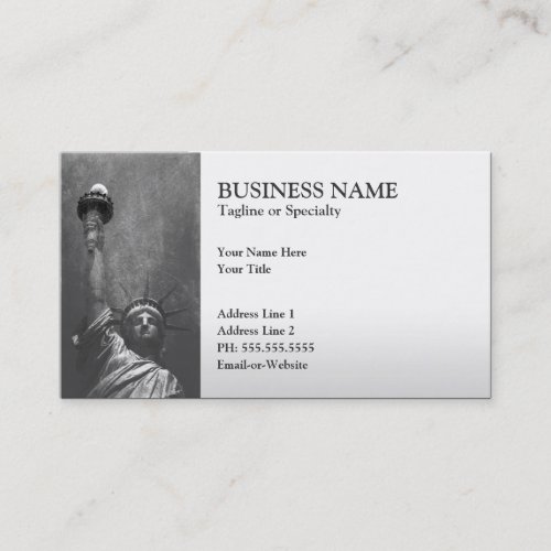 statue of liberty business cards