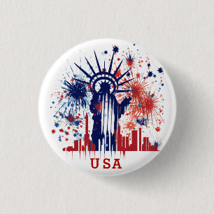 Statue of Liberty Button
