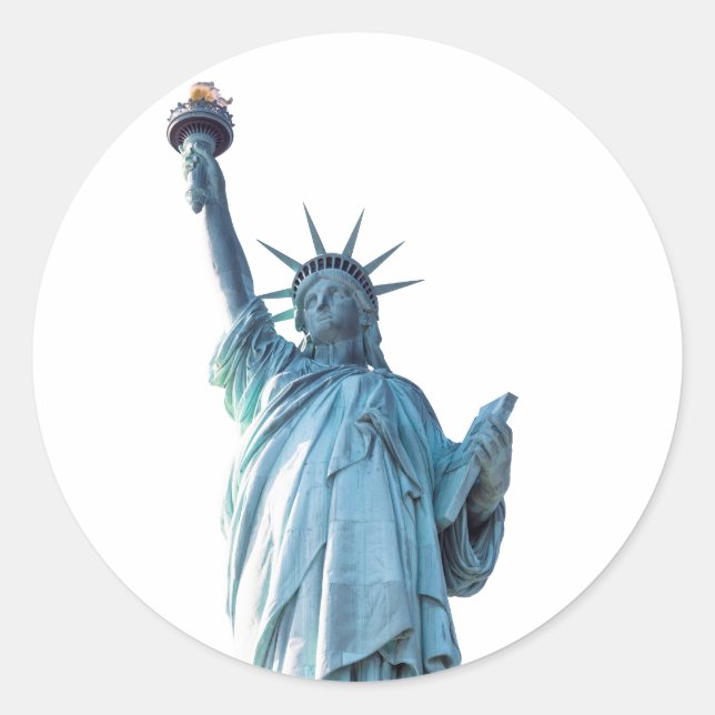 Statue of liberty  classic round sticker (Front)