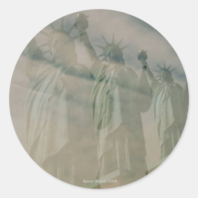 Statue of Liberty Classic Round Sticker (Front)