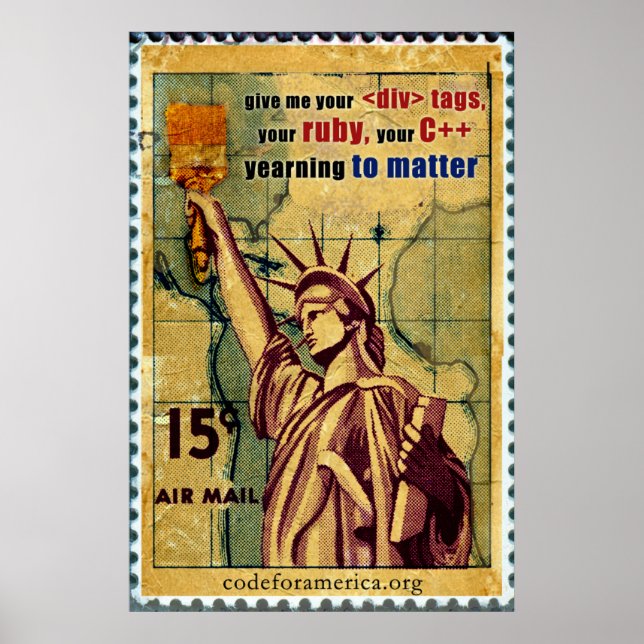 Statue of Liberty/Code Poster (Front)