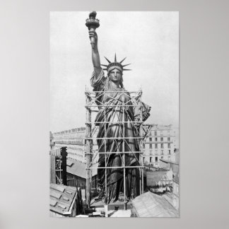 Statue of Liberty Construction - Paris - 1884 Poster