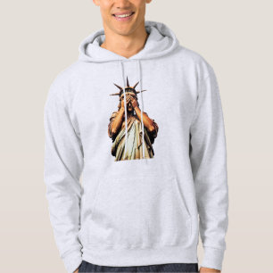 Statue of Liberty covering her face in shame Hoodie