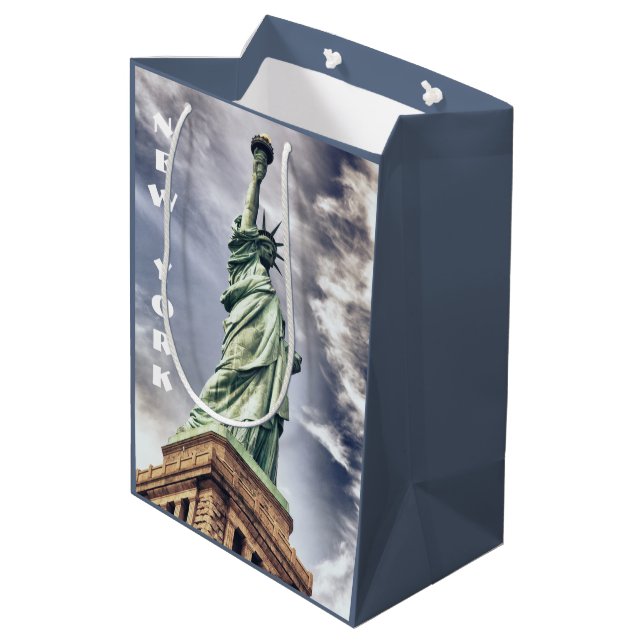 Statue of Liberty custom gift bag (Back Angled)