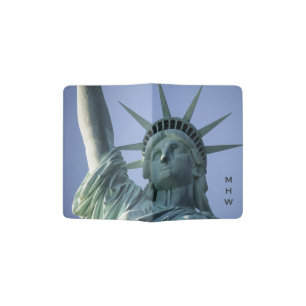 Statue of Liberty custom monogram passport cover