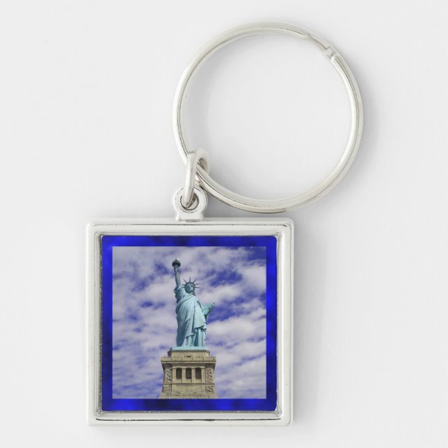Statue of Liberty, Ellis Island, New York Keychain (Front)