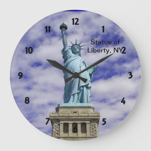 Statue of Liberty Ellis Island New York Large Clock