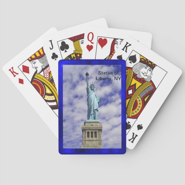 Statue of Liberty, Ellis Island, New York Poker Cards (Back)