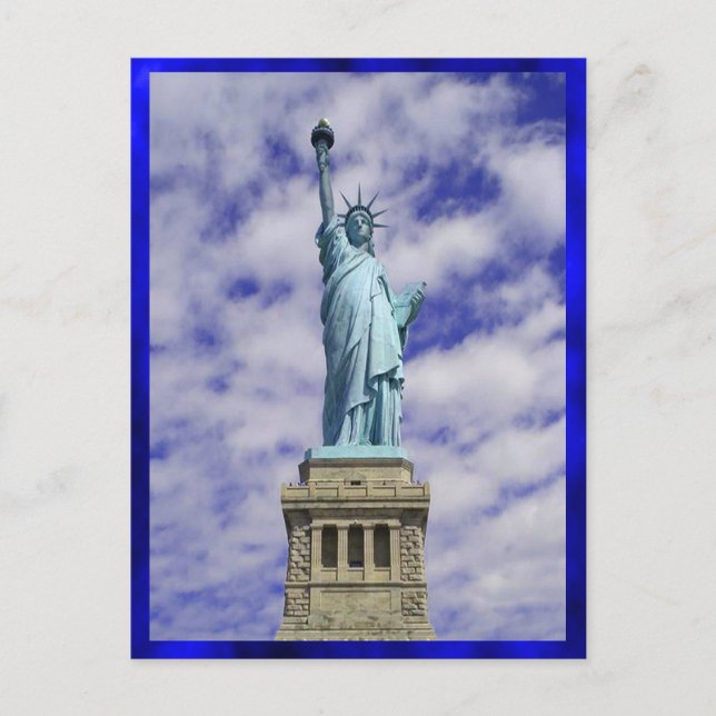 Statue of Liberty, Ellis Island, New York Postcard (Front)