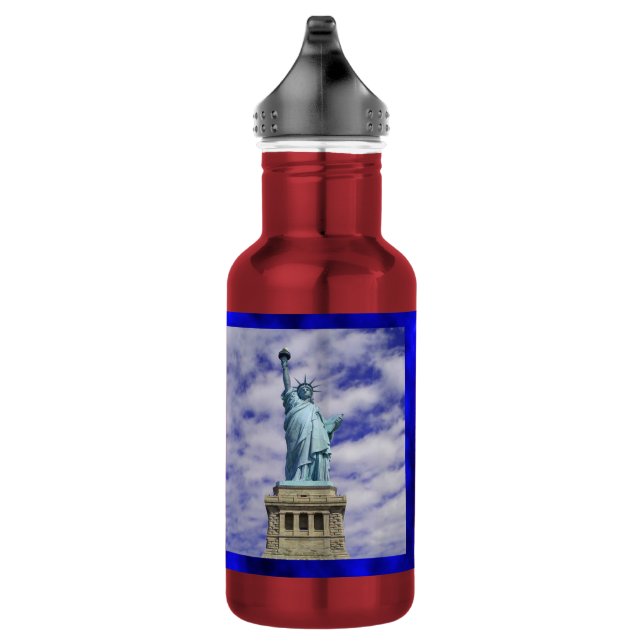 Statue of Liberty, Ellis Island, New York Stainless Steel Water Bottle (Right)