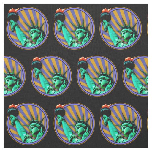 Statue of Liberty Emblem Design Fabric