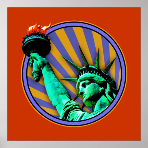 Statue of Liberty Emblem Design Poster