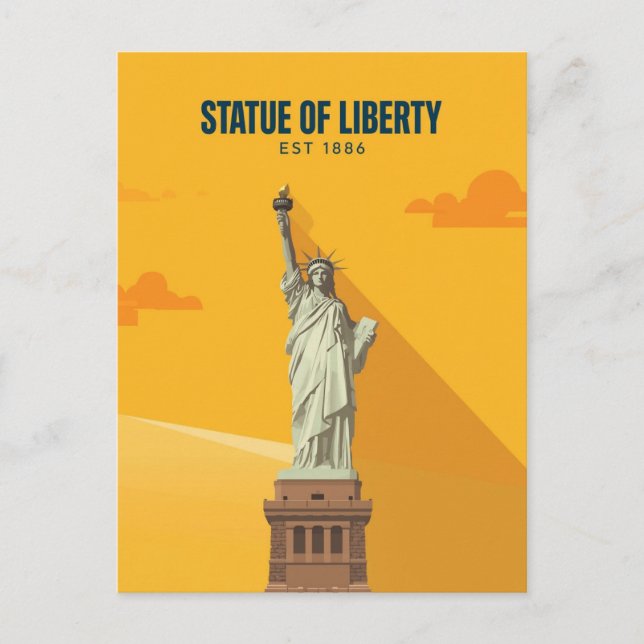Statue of Liberty Est. 1886 Postcard (Front)