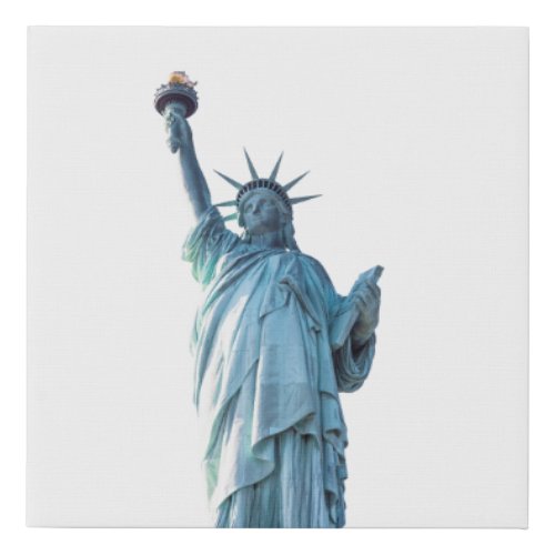 Statue of liberty   faux canvas print