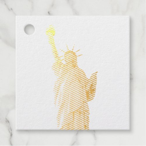 Statue of liberty  foil favor tags