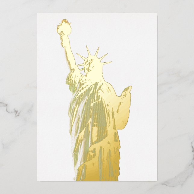 Statue of liberty  foil invitation (Front)