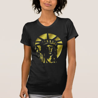 Statue of Liberty Gold Embossed Design T-Shirt