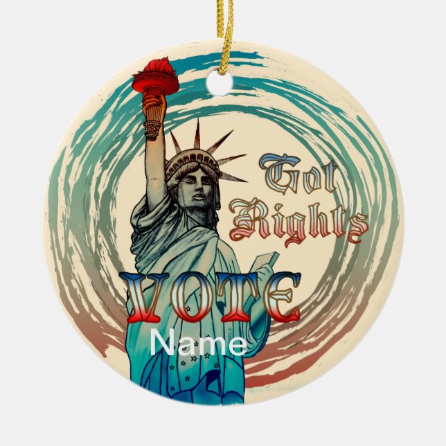 Statue of Liberty Got Rights ornament (Front)