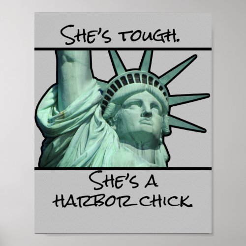 Statue of Liberty Harbor Chick Ghostbusters T_Sh Poster