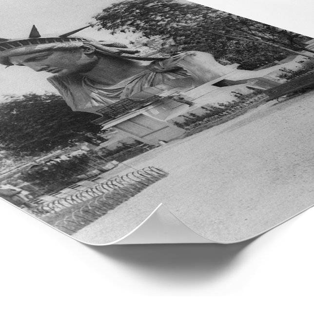 Statue of Liberty Head - Paris Park Poster | Zazzle