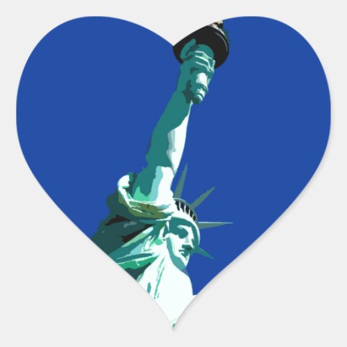 Statue of Liberty Heart Sticker