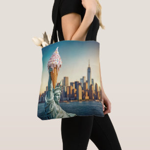 Statue of Liberty Holding an Ice Cream Cone Tote Bag