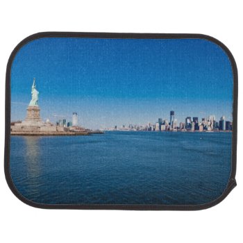 Statue Of Liberty  Hudson River And Manhattan Car Floor Mat by iconicnewyork at Zazzle