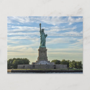 Statue of Liberty, Hudson River, New York Holiday Postcard