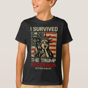 Statue Of Liberty I Survived The Trump Recession F T-Shirt
