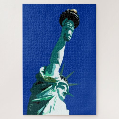 Statue of Liberty Illustration Art Jigsaw Puzzle