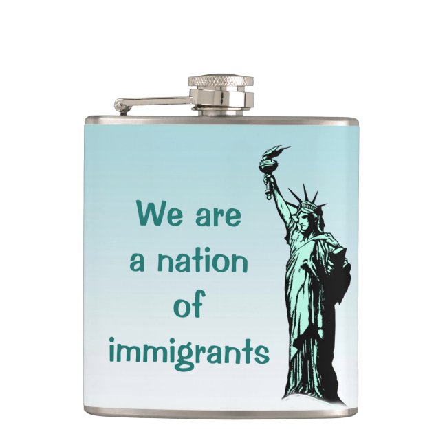 Statue of Liberty Immigrants Flask