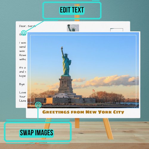Statue of Liberty in New York City Postcard
