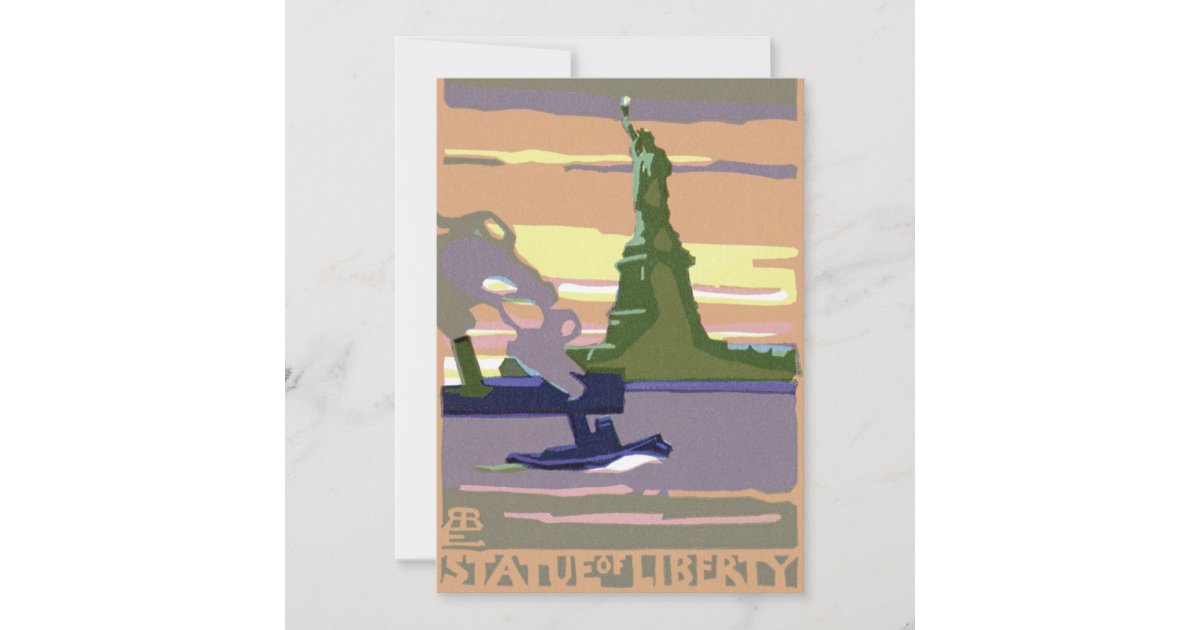 Statue of Liberty in New York City, Vintage Travel | Zazzle