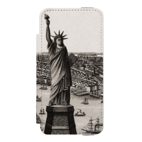 Statue Of Liberty In New York Harbor Wallet Case For iPhone SE55s